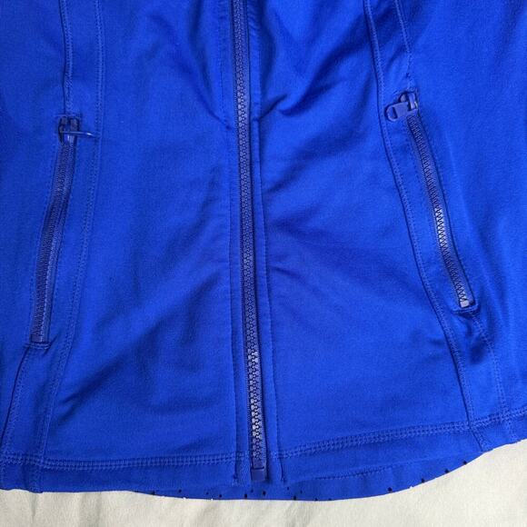 Tangerine Women’s Full Zip Athletic Jacket Blue Laser Cut Thumbholes Size Small - Picture 3 of 10